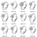 New Arrival 925 Silver Original 1 Ct Brilliant Cut Pass Diamond Test D Color Moissanite Engagement Ring for Women Fine Jewelry