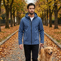 Custom Men's Pure Softshell Winter Jacket Windproof Water Repellent With Fleece Breathable Plain Fabric Full Zipper Jacket