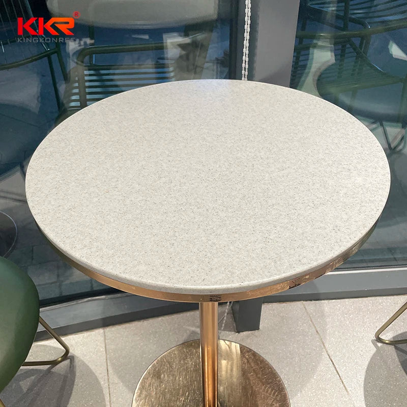 Modern Designer Luxury Dining Table Set Round Coffee Table with Resin Solid Surface for Home Elegant Home Furniture