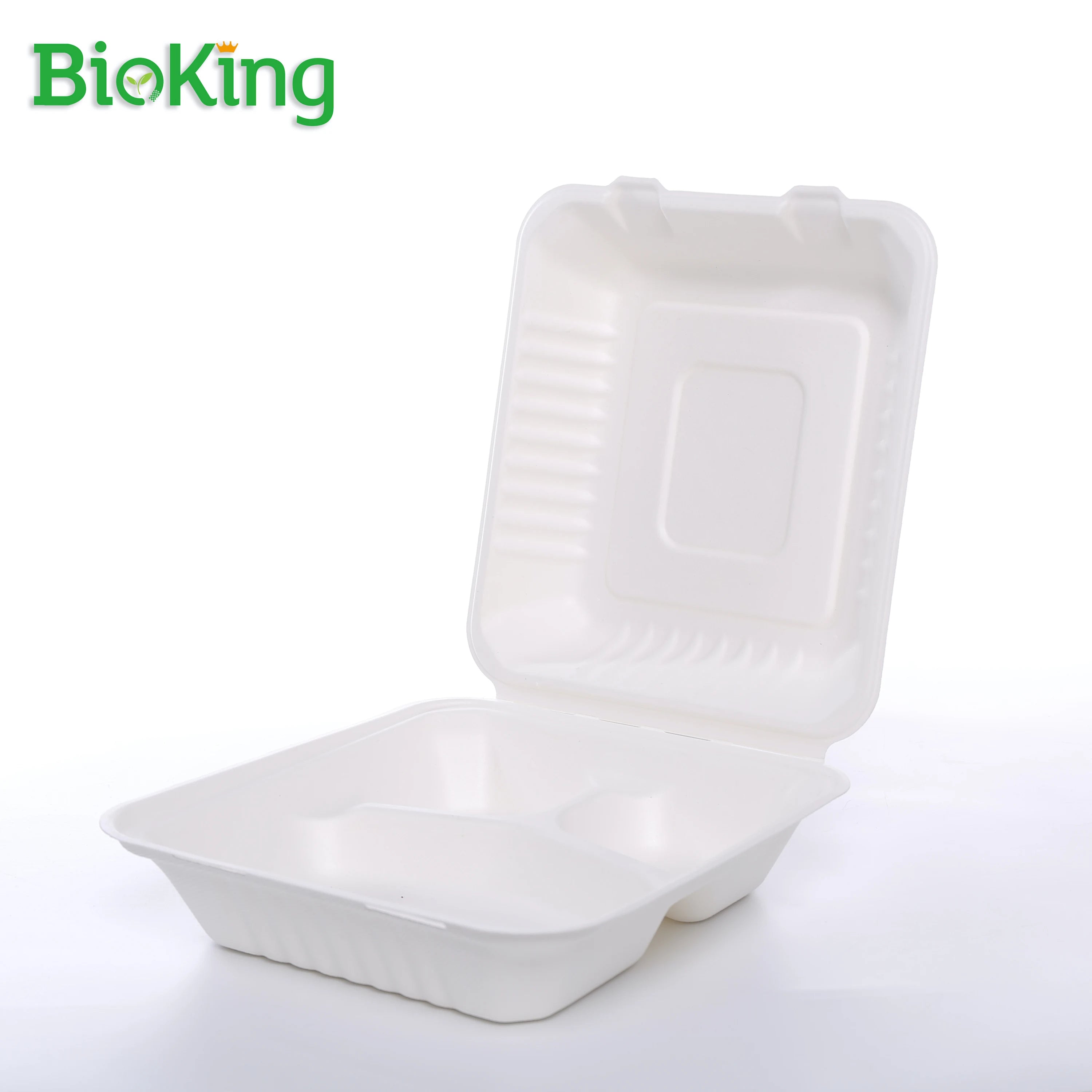 BioKing High Quality Biodegradable Bagasse Food Container Bio Degradable Eco Friendly Compostable Disposable Box