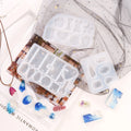 DM051 Lanugo Hair Bracelet Pet Card Star Heart Round Bow Bone Rectangle Paw Charm Pendant Resin Mold Silicone for Jewelry