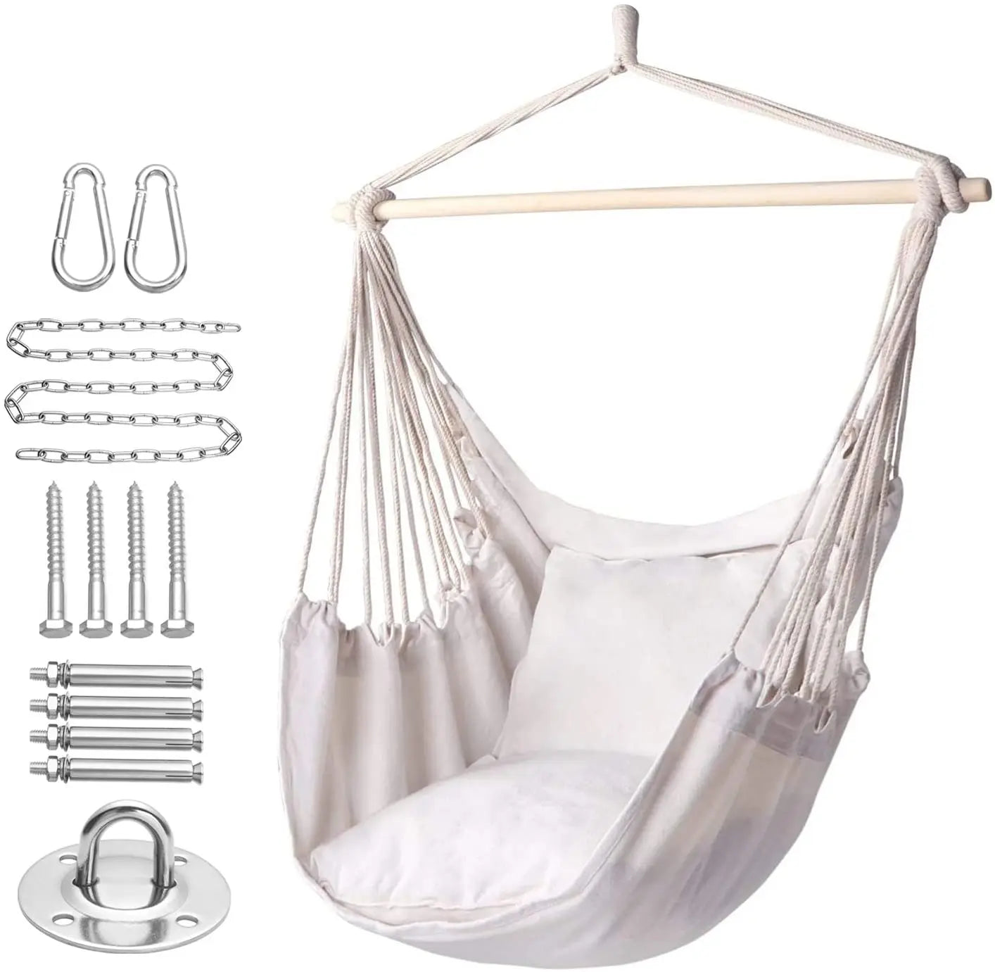 Woqi Outdoor Garden Swing Hammock Chair for Adults Kids