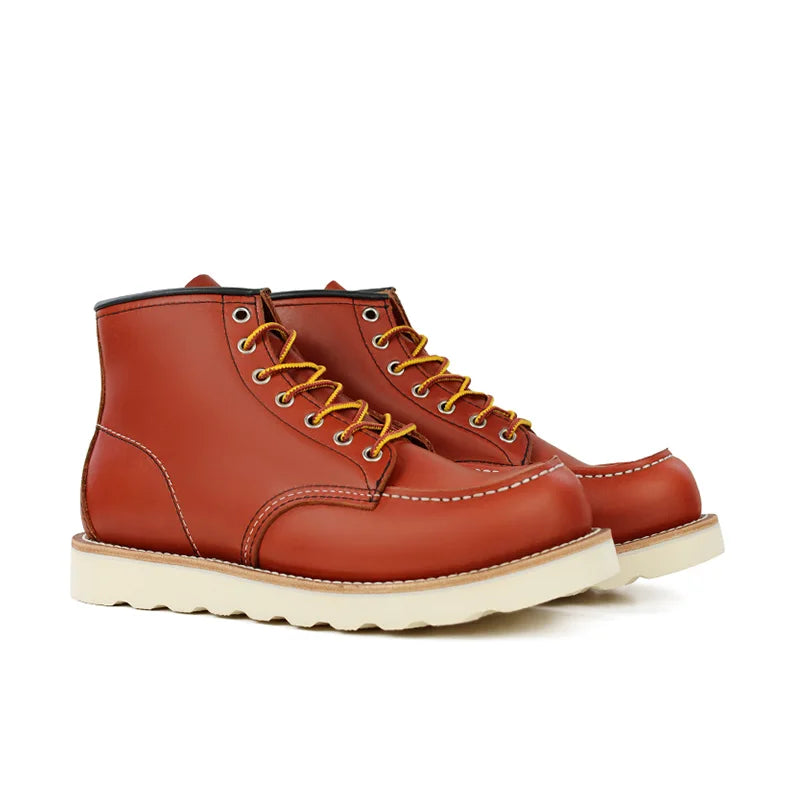 Goodyear Autumn Winter Western Desert Style Ankle Boot Moc Toe SquareToe Combat Chelsea Boot Height Increasing Chukka Boot