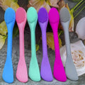 Double-Head Mini Custom Logo Reusable Facial Mask Brush Applicator with Silicon Head for Mud Clay Jelly Masks Facial Cleaning