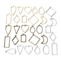 Open Bezels Resin Craft 10pcs Hollow Frame Pendants Jewelry Molds for Resin Casting Necklaces & Earrings Main Material Alloy