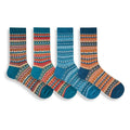 High Fashion Women's Combed Cotton Knitted Socks Breathable Warm Winter Thickened Ethnic Style Crew Socks for Girls