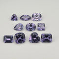 HQ GEMS Mixed Shapes Synthetic 45# Corundum Alexandrite Stone Color Change Loose Gemstones for Jewelry