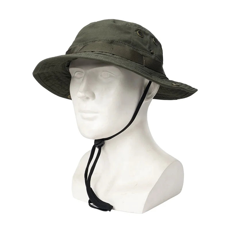 IDOGEAR Adjustable Camo Safari Bucket Fishing Outdoor Boonie Hat Camo Camouflage Boonie Hat