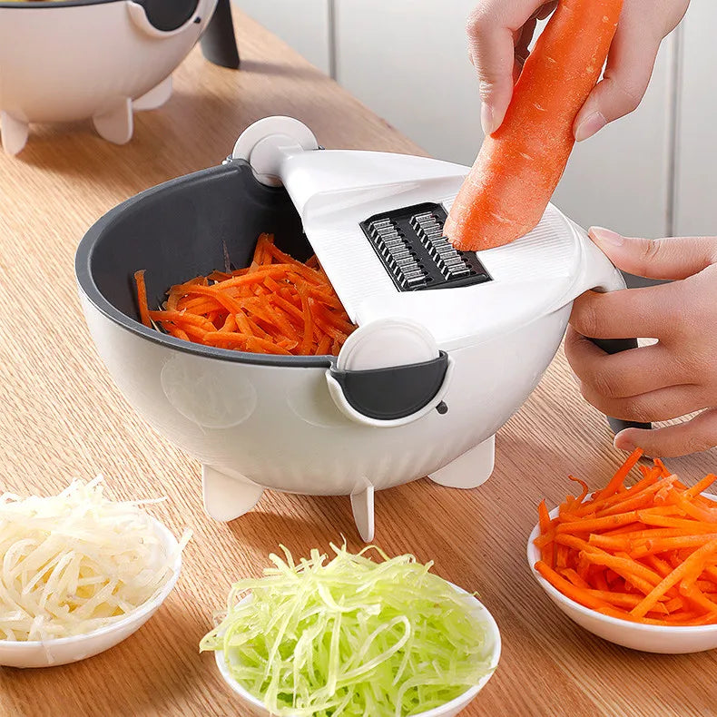 2022 Hot Multifunctional 9 in 1 Slicer Rotate the Vegetable Chopper Vegetable Slicer