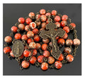 Orange Emperor Agates Beads With Alloy Cap Handmade Latest Catholic Rosary of Top Grade Religious Gift