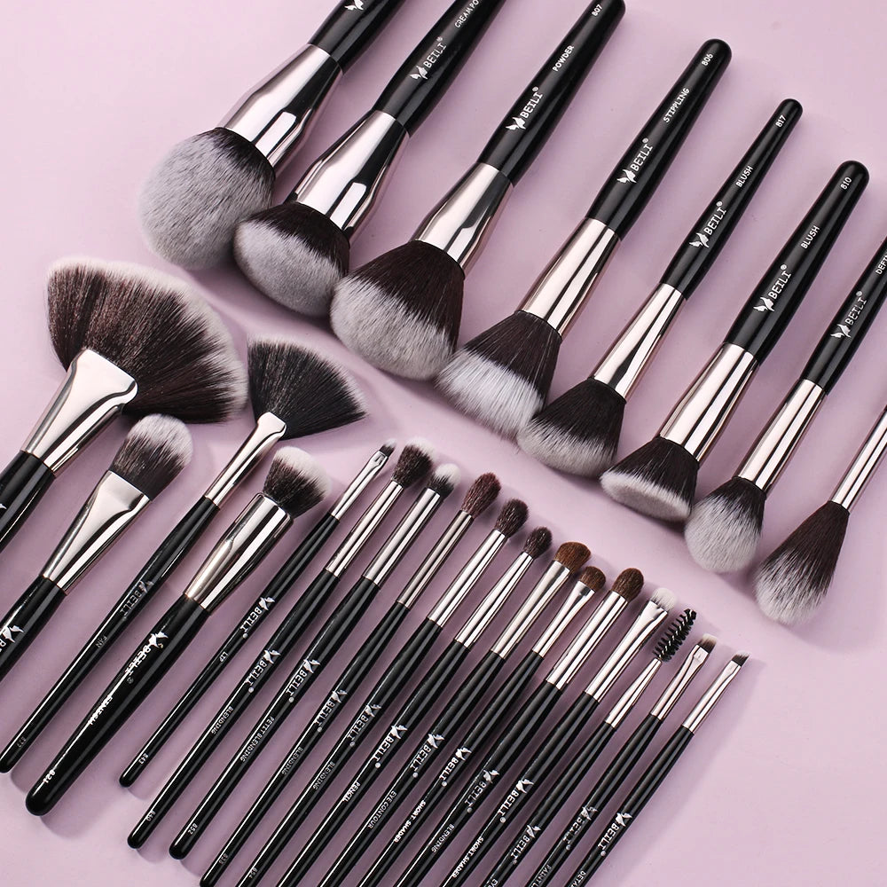 BEILI Luxury Makeup Brush Set Private Label Beauty Pinceau De Maquillage Blender Flat Eyebrow Wholesale Vegan Kabuki Powder