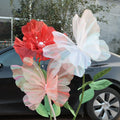 New Style Wedding Decoration Colorful Silk Artificial Butterfly Outdoor Beauty Window Ornaments Organza butterfly MegaBDM