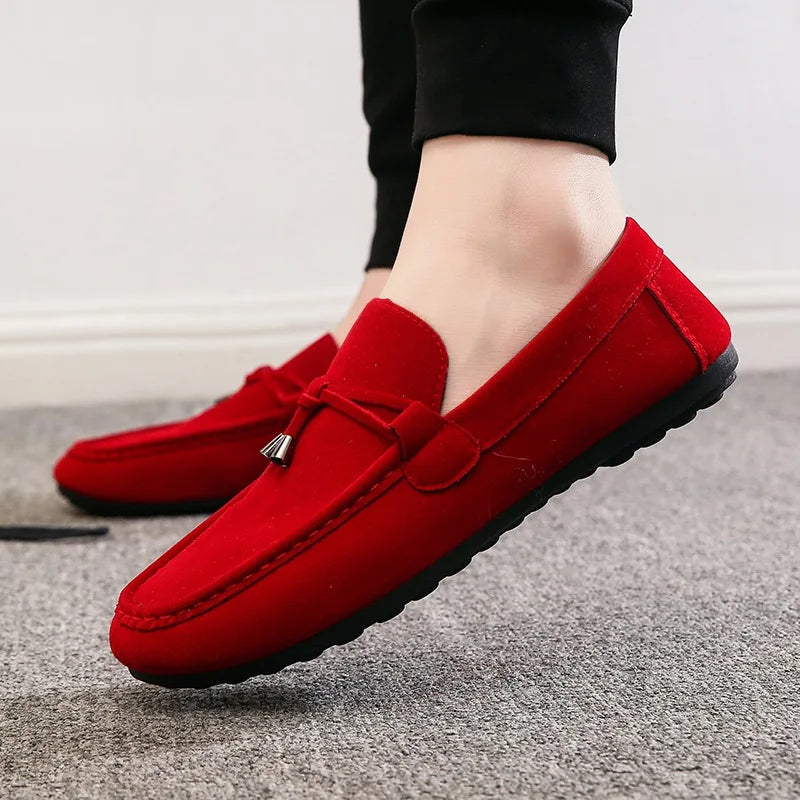 Men's Loafers Business Casual Leather Shoes Slip on Breathable Loafers Leather Shoes for Men