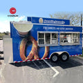 New Designed Mobile Square Consession Trailer Food Carts and Food Trucks Mobile Food Trailers for Sale Malaysia