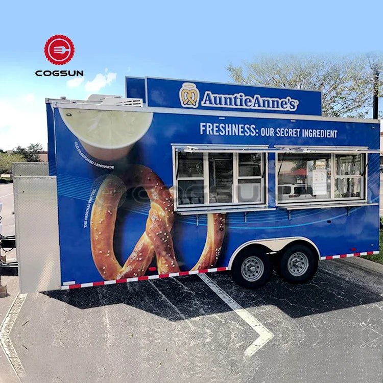 New Designed Mobile Square Consession Trailer Food Carts and Food Trucks Mobile Food Trailers for Sale Malaysia