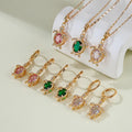 Fashion Custom Cubic Zirconia Women Crystal Gold Plated Turtle Pendants Bridal Necklace Earrings Jewelry Sets