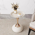 Light Removable  Modern White Metal Side Table Multi-Purpose Coffee Table for Living Room Dining Hall Bedroom Home Furniture
