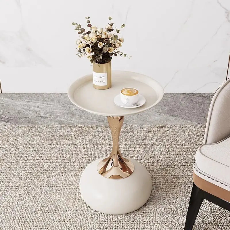 Light Removable  Modern White Metal Side Table Multi-Purpose Coffee Table for Living Room Dining Hall Bedroom Home Furniture