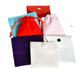 High-End Flannel Poached Button Bag Delicate Velvet Jewelry Storage for Ring Necklace Earrings for Jewelry Packaging & Display