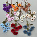 M-P132 Wholesale White Decorative Flores Artificial Silk Flower 5 Heads Peony Flower for Home Wedding Decoration