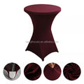 Custom Round Spandex Table Clothes Party Outdoor Elastic Slipcovers Cocktail Stretch Bar Table Covers for Wedding