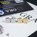 Ready to Ship Pass Diamond Tester Iced Out Hip Hop Popular 925 Sterling Silver VVS Moissanite Stud Earrings