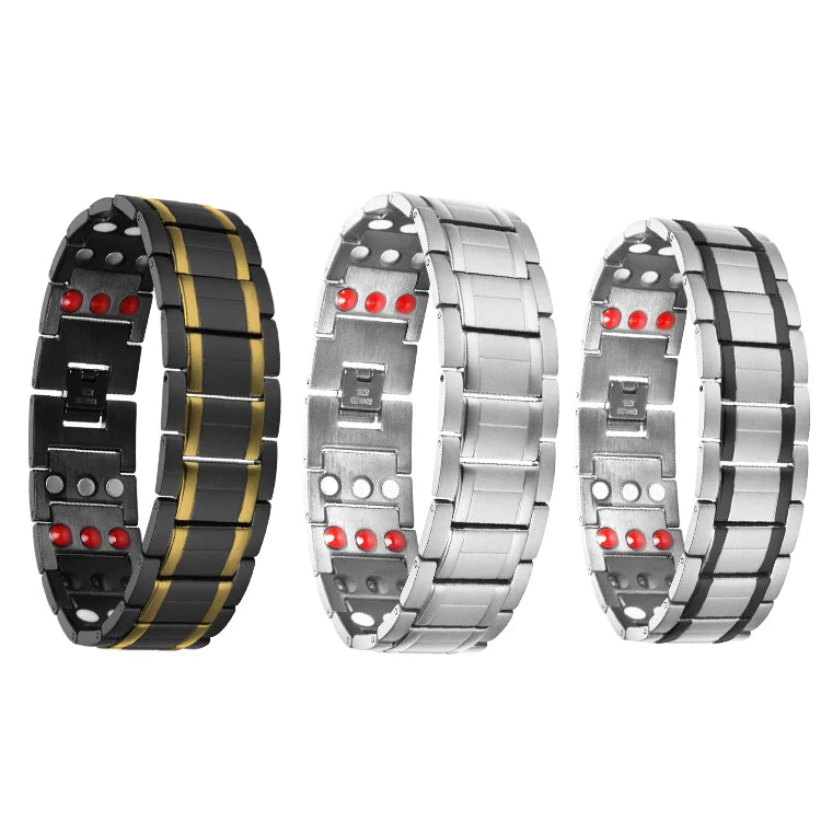Wholesale Stainless Steel  Magnetic Link Arthritis  Health Bio Magnetic Bracelet Energy Gold Plated Bracelets
