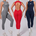 Womens One Pieces Yoga Bodysuit Workout Clothing Active Wear Yoga Sports Gym Jumpsuit