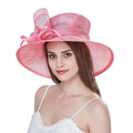 Fashion Church Hats Elegant Fancy Women Kentucky Derby Dress Cloche Sun Hat Fascinator Floral Tea Party Wedding Hat