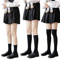 Wholesale Plain White Black Calf Socks Girls Women Cotton Knee High Long Uniform Socks for School