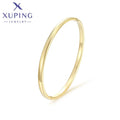 X000937699 XUPING Jewelry Copper 14K Gold Color Plated Simple Mininalist Women Hand Bangle