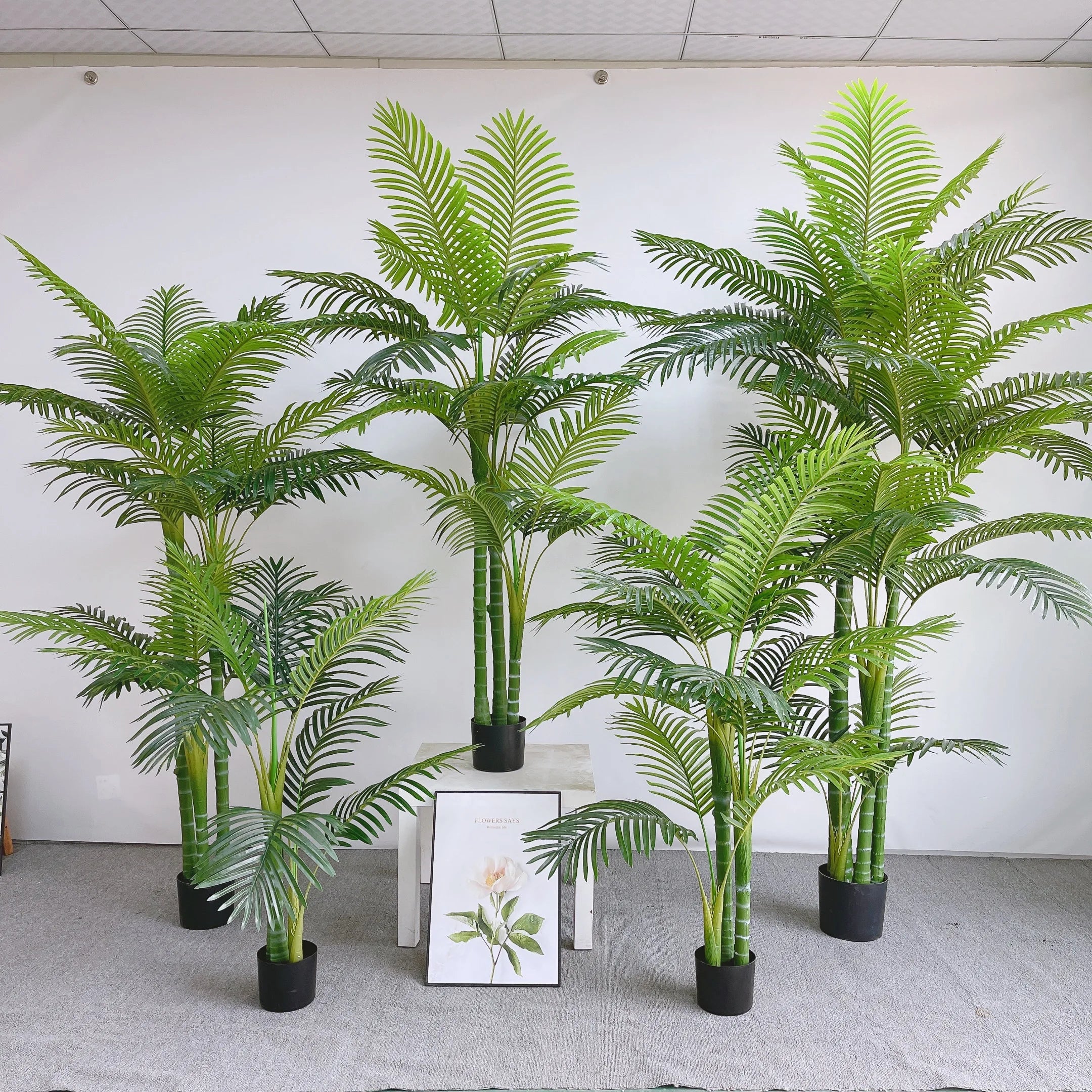 120cm Artificial Silk Palm Tree New Products Tropical Bonsai Flower Classic Artificial Flower Plant Chrysalidocarpus Indicus