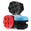 Upgraded Handheld Wheel Detailing Waxing Applicator Pad Foam Sponge Deeper Wave for Trim Tire Shine Gel Dressing