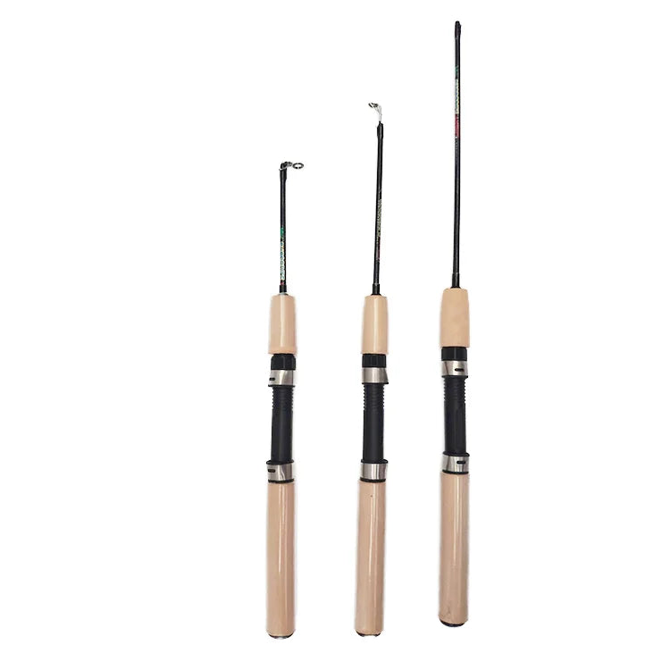 65cm 75cm Fiberglass Portable Retractable Telescopic Ice Fishing Rod for Winter