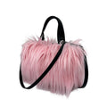 Fashion Y2k Style Plush Handbags for Women Faux Fur Pillow Shoulder Bag Cool Hot Girls Tote Crossbody Bags Female Furry Purse MegaBDM
