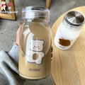 Madou Customized Ins Style Clear Glass Bottle Lovely Transparent 500ml Drinkware for Juice Milk Water 5L Capacity for Boiling