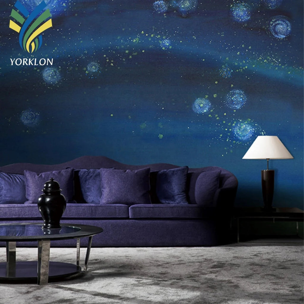 Custom UV Painted Bed Room Wall Decor Starry Sky Art Painting 3D 4D 7D 8D Beaches Waterfall Moon Mural Wallpaper Wall Coverings