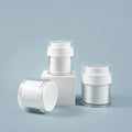 Luxury Empty 15g 30g 50g 100g Double Walled White Plastic Airless Pump Lotion Face Cream Cosmetic Skin Care Jars