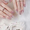 Customisable Private Label ABS Squoval Pattern Ballet Shape Full Cover Press-On Nail Art Tips Glue Luxury Salon Supplies Bulk