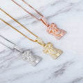 Hip Hop Charm Pendant Jesus Piece  14k Gold Rose Gold Plated Big Head Heavy Pendant Men Women Diamond Jesus Pendant Necklace