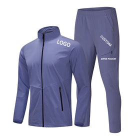 Men's New Hot Selling Blank Custom logo Jacket Gym Tracksuit High Quality Sport Suit