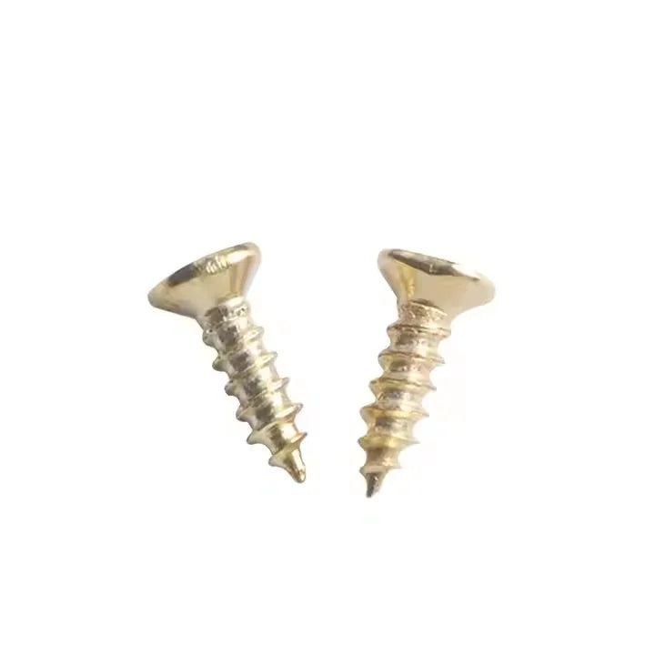 TS-K296 Golden Flat Head Screw 8mm 10mm 12mm