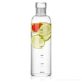 Amazons Hot Selling 17oz Glass Water Bottle With Time Marker Reusable Glass Beverage Bottle Juice Bottle