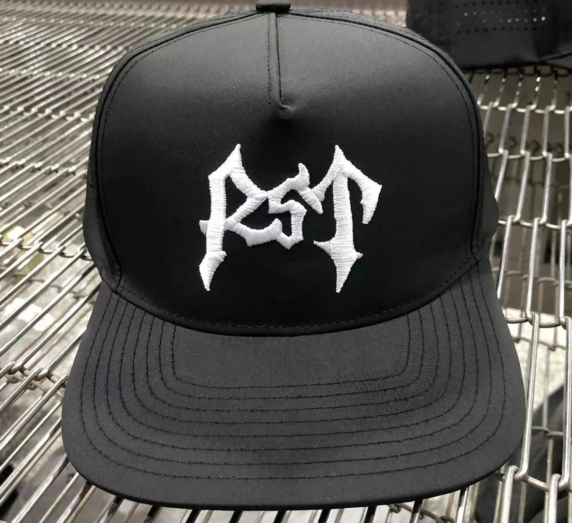 Custom Waterproof Nylon Material Sport Sweatband Trucker Hat Custom 3 D Embroidery Logo Cap