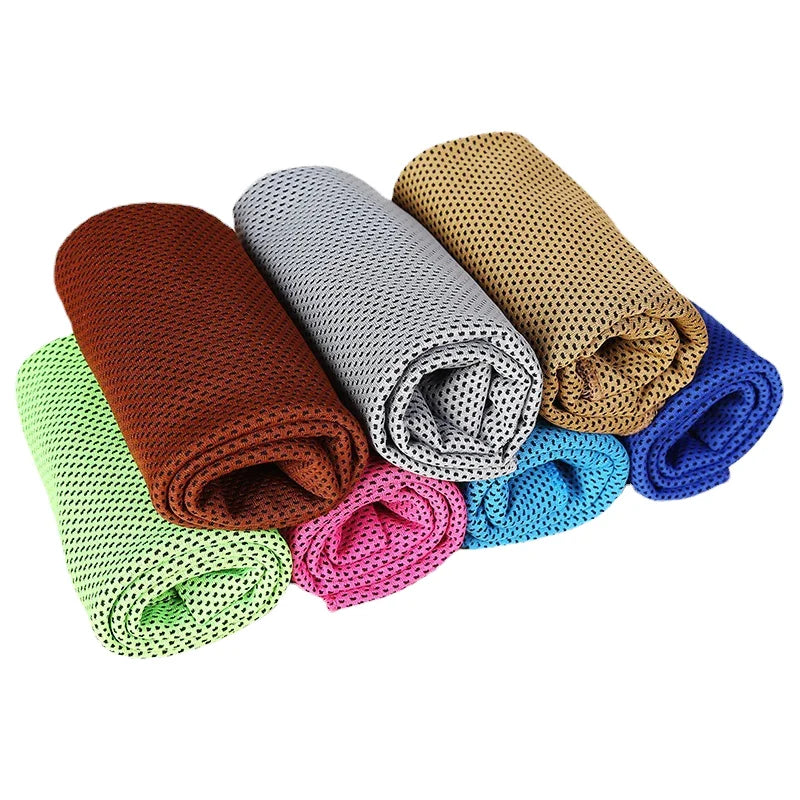 Custom Microfiber Cooling Gym Towel Super Instant Sports Neck Towel Woven Soft Face Towel for Ice Sports Logo Sublimation