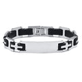 Bracelet New Male Wild Personality Fashion Titanium Steel Stainless Steel Silicone Bracelet Wristband MegaBDM