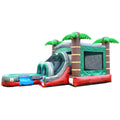 Pogo Kids Inflatable Water Slide Bounce House Combo with Blower Tropical Red Marble