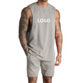 Custom Men Tops Streetwear Singlet Gym Sportswear Running Sleeveless Vest Sublimation Stringer Bodybuilding Cotton Mens Tank Top