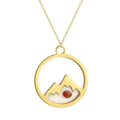 Charming New Women's Stainless Steel Necklace Shell Inlaid Pendant Trendy Move Mountain Mustard Seed for Engagement Wedding