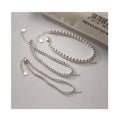 1 Piece Genuine 925 Sterling Silver Handmade 2MM/3MM/4MM/5MM/6MM/8MM Synthetic Pearls Bracelets for Mother's Day Gifts